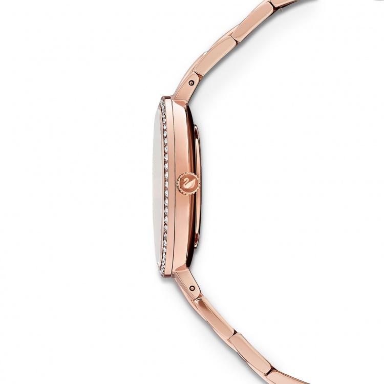 Cosmopolitan Watch, Metal bracelet, White, Rose-gold tone PVD