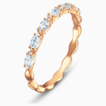Vittore Marquise Ring, White, Rose-gold tone plated
