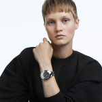 Octea Lux Sport watch, Metal bracelet, Black