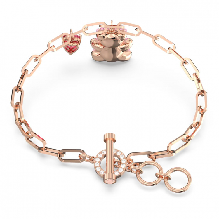 Teddy bracelet, Pink, Rose gold-tone plated
