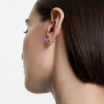 Lucent ear cuff, Single, Magnetic, Purple, Gold-tone plated