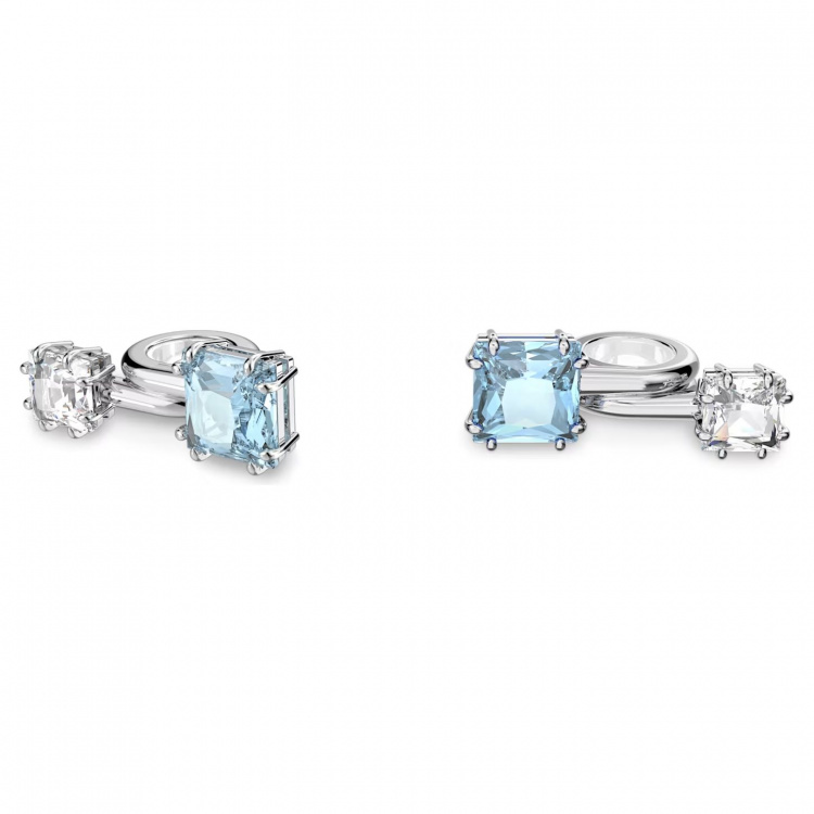 Pod jewelry, Blue, Silver-tone plated