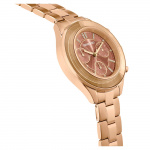 Octea Lux Sport watch, Metal bracelet, Brown, Gold-tone finish