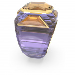 Chroma cocktail ring, Purple, Gold-tone plated