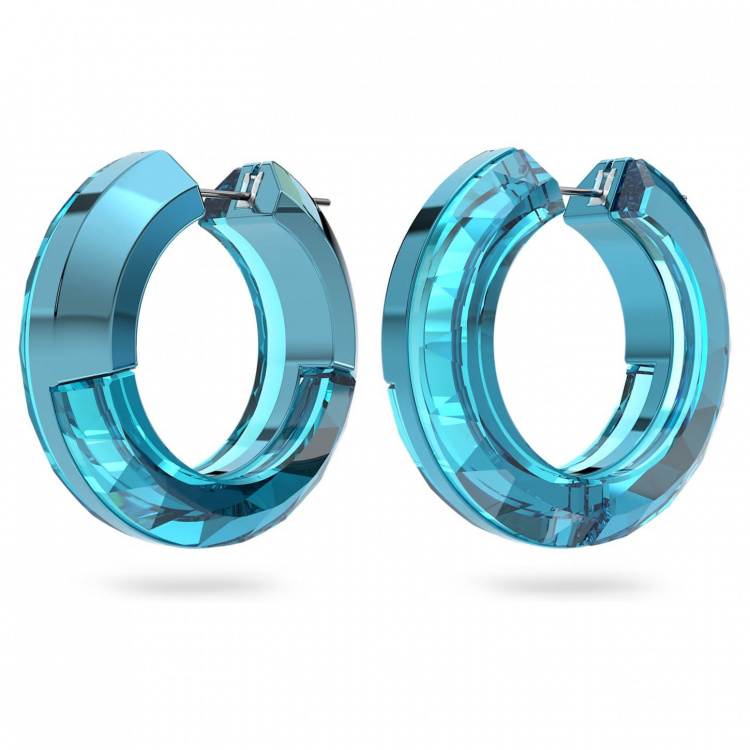 Lucent hoop earrings, Blue