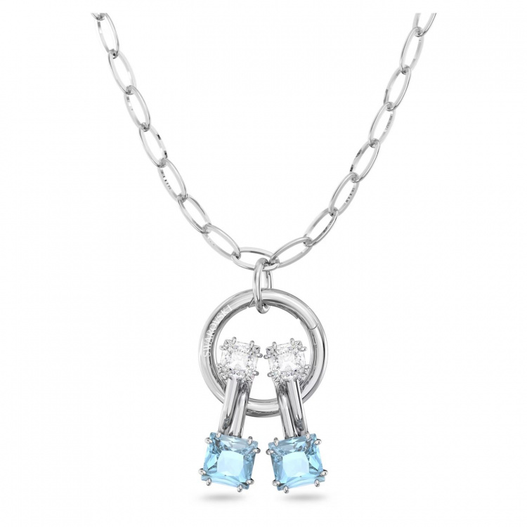 Pod jewelry, Blue, Silver-tone plated