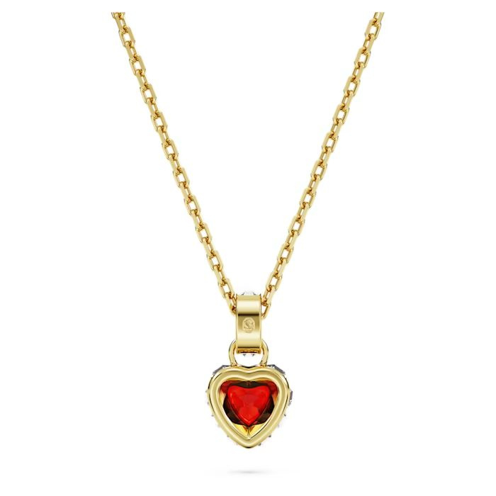 Stilla pendant Heart, Red, Gold-tone plated