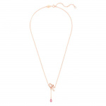 Volta Y pendant Bow, Pink, Rose gold-tone plated