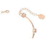 Constella bangle Round cut, White, Rose gold-tone plated