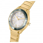 37mm watch Swiss Made, Metal bracelet, Gold tone, Gold-tone finish