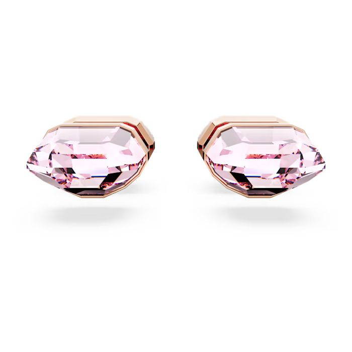Lucent stud earrings Pink, Rose gold-tone plated