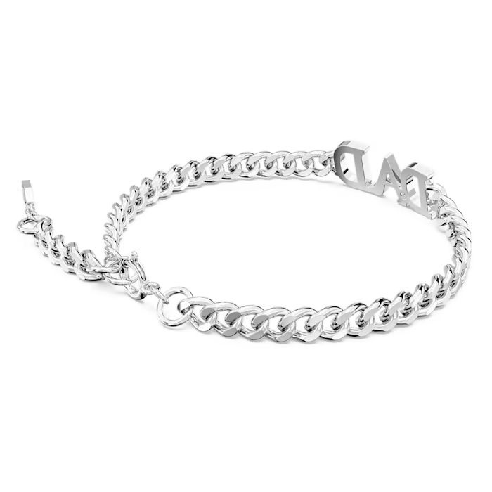 Father's Day - Dad bracelet White, Rhodium plated