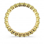 Matrix ring Round cut, Yellow, Gold-tone plated