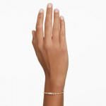 Emily bracelet Mixed round cuts, Pink, Rose gold-tone plated