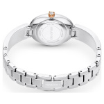 Crystal Rock Oval watch Swiss Made, Metal bracelet, White, Stainless steel