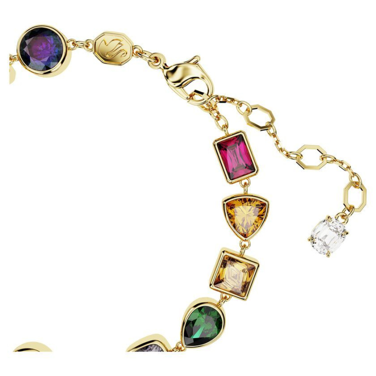 Stilla bracelet Mixed cuts, Multicolored, Gold-tone plated
