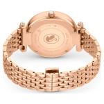 Crystalline Wonder watch Swiss Made, Metal bracelet, Rose gold tone, Rose gold-tone finish