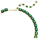 Millenia necklace,Octagon cut, Green, Gold-tone plated