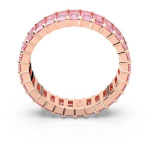 Matrix ring Baguette cut, Pink, Rose gold-tone plated