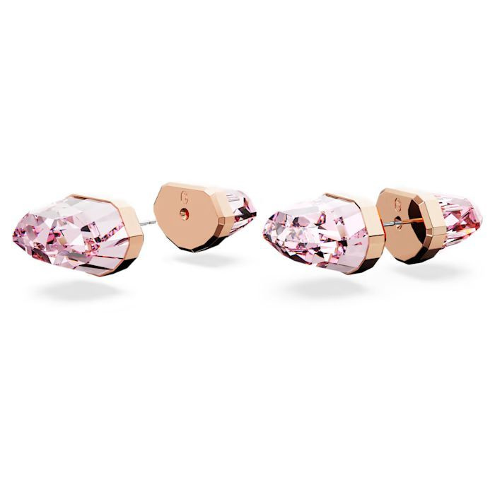 Lucent stud earrings Pink, Rose gold-tone plated