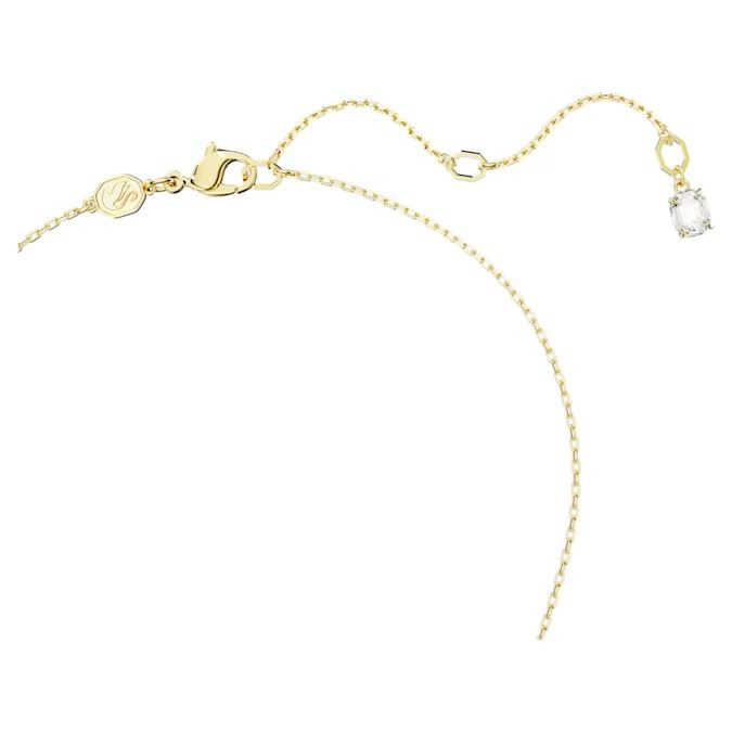 Dextera pendant Interlocking loop, White, Gold-tone plated