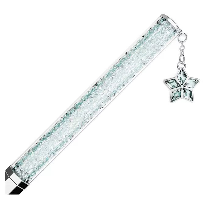 Crystalline ballpoint pen Star, Blue, Chrome plated