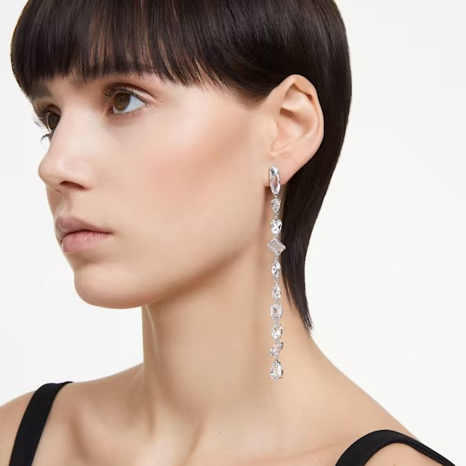 Gema drop earrings, Asymmetrical design, Mixed cuts