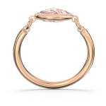 Tahlia ring Round cut, Pink, Rose gold-tone plated