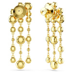 Imber drop earrings Round cut, Chandelier, White, Gold-tone plated