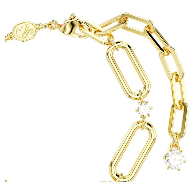 Constella bracelet White, Gold-tone plated