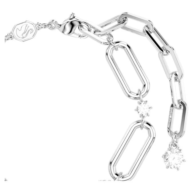 Constella bracelet White, Rhodium plated