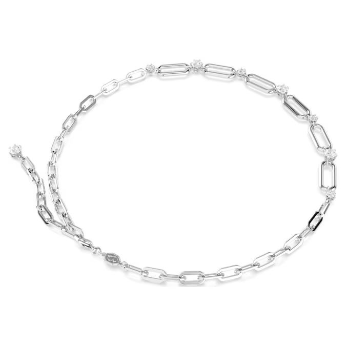 Constella necklace White, Rhodium plated
