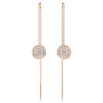 Meteora drop earrings White, Rose gold-tone plated