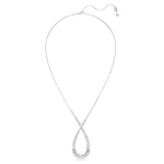 Hyperbola pendant Mixed cuts, Infinity, White, Rhodium plated