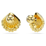 Idyllia stud earrings Shell, White, Gold-tone plated