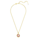 Imber pendant Octagon cut, Pink, Gold-tone plated
