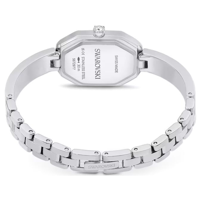 Dextera Bangle watch Swiss Made, Metal bracelet, Silver tone, Stainless steel