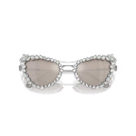 2 in 1 clip-on sunglasses Statement, Cat-eye shape, SK7011, White