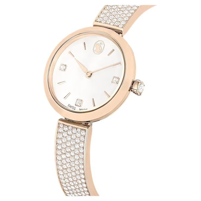 Illumina watch Swiss Made, Metal bracelet, Gold tone, Champagne gold-tone finish