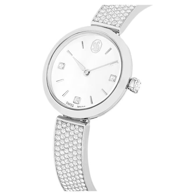 Illumina watch Swiss Made, Metal bracelet, Silver tone, Stainless steel