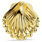 Idyllia brooch Shell, White, Gold-tone plated