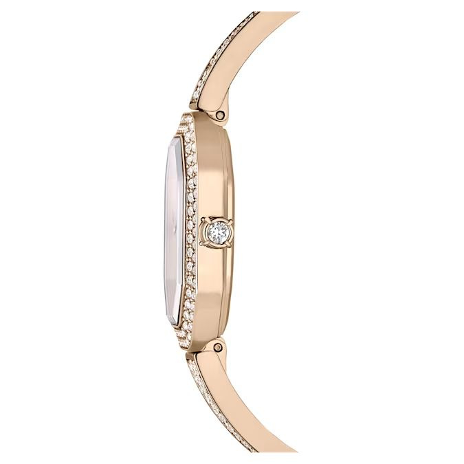 Dextera Bangle watch Swiss Made, Metal bracelet, Gold tone, Champagne gold-tone finish