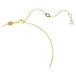 Idyllia pendant Crystal pearl, Shell, White, Gold-tone plated