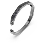 Dextera bangle Octagon shape, Black, Ruthenium plated