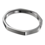 Dextera bangle Octagon shape, Black, Ruthenium plated