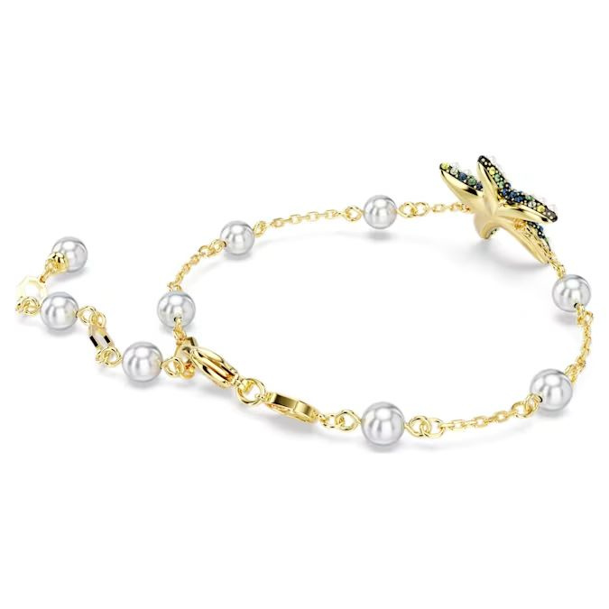 Idyllia bracelet Crystal pearls, Starfish, Multicolored, Gold-tone plated