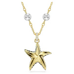 Idyllia pendant Crystal pearls, Starfish, Multicolored, Gold-tone plated