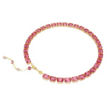 Millenia necklace Octagon cut, Pink, Gold-tone plated