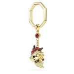 Chinese Zodiac key ring Dragon, Yellow, Gold-tone plated