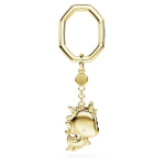 Chinese Zodiac key ring Dragon, Yellow, Gold-tone plated